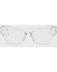 Charles & Keith Acetate Butterfly Sunglasses - White