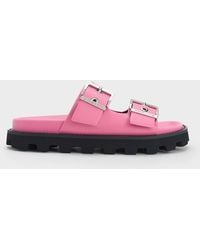 Charles & Keith - Trill Grommet Double-strap Sandals - Lyst
