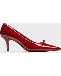 Charles & Keith - Dorian Patent Bow Pointed Stiletto Pumps - Lyst