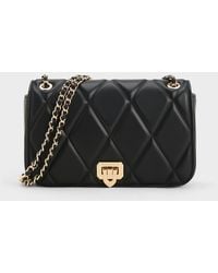 Charles & Keith - Arwen Diamond-Quilt Shoulder Bag - Lyst