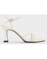Charles & Keith - Strappy Trapeze Heel Sandals - Lyst