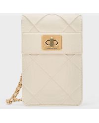 Charles & Keith - Eleni Quilted Elongated Crossbody Bag - Lyst