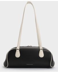 Charles & Keith - Nelly Two-Tone Elongated Shoulder Bag - Lyst