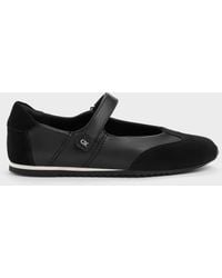Charles & Keith - Jace Leather & Suede Mary Jane Sneakers - Lyst