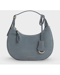 Charles & Keith - Vega Faux Suede Hobo Bag - Lyst