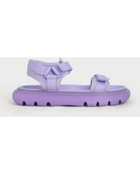 Charles & Keith - Recycled Polyester Velcro-strap Sports Sandals - Lyst