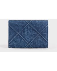 Charles & Keith - Eleni Denim Quilted Wallet - Lyst