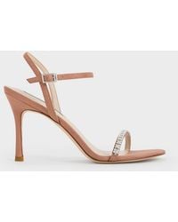 Charles & Keith - Ambrosia Textured Gem-embellished Ankle-strap Pumps - Lyst