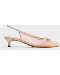 Charles & Keith - Mulligan Mesh Bow Slingback Pumps - Lyst