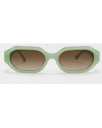 Charles & Keith - Gabine Recycled Acetate Oval Sunglasses - Lyst