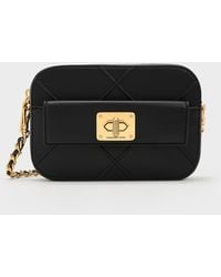 Charles & Keith - Eleni Quilted Zip Crossbody Bag - Lyst