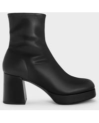 Charles & Keith - Platform Ankle Boots - Lyst