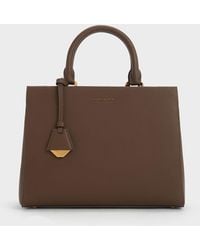 Charles & Keith - Mirabelle Structured Top Handle Bag - Lyst