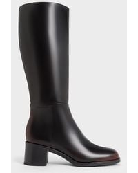 Charles & Keith - Louise Block-heel Knee-high Boots - Lyst