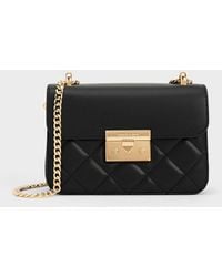 Charles & Keith - Alva Quilted Chain-handle Bag - Lyst