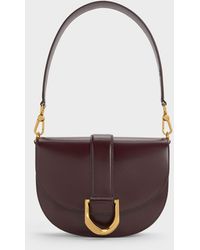Charles & Keith - Gabine Leather Saddle Bag - Lyst