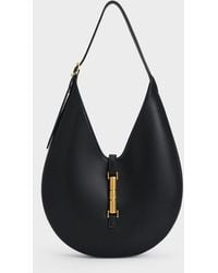 Charles & Keith - Cesia Metallic-Accent Hobo Bag - Lyst
