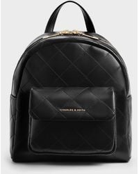 Charles & Keith - Alva Quilted Front-pocket Backpack - Lyst