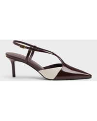 Charles & Keith - Two-Tone Pointed Slingback Pumps - Lyst