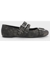 Charles & Keith - Aether Grommet Studded Mary Jane Flats - Lyst