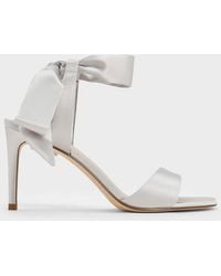 Charles & Keith - Eliana Satin Tie-Around Heeled Sandals - Lyst