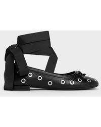 Charles & Keith - Margot Grommet Tie-Around Ballet Flats - Lyst
