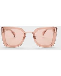 Charles & Keith - Recycled Acetate Geometric Butterfly Sunglasses - Lyst