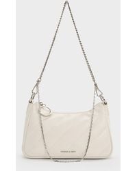 Charles & Keith - Philomena Crinkle-Effect Chain-Strap Crossbody Bag - Lyst