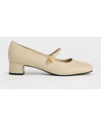 Charles & Keith - Metallic Accent Mary Jane Pumps - Lyst