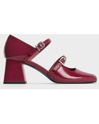 Charles & Keith - Patent Double-strap D'orsay Pumps - Lyst