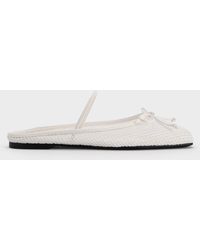 Charles & Keith - Mesh Bow Square-Toe Ballet Mules - Lyst