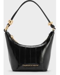 Charles & Keith - Micro Augustine Eel-Effect Chain-Handle Bag - Lyst