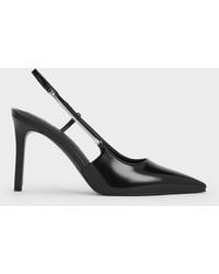 Charles & Keith - Chain-Strap Pointed-Toe Slingback Pumps - Lyst