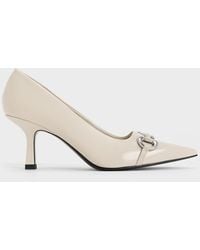Charles & Keith - Metallic Accent Pointed-toe Pumps - Lyst