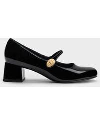 Charles & Keith - Hettie Patent Metallic-buckle Block-heel Mary Janes - Lyst