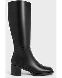 Charles & Keith - Louise Block-heel Knee-high Boots - Lyst