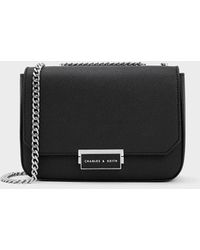 Mark & Keith Crossbody Sling Bag with Chain Strap For Women (Black, FS)