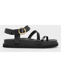 Charles & Keith - Buckled Ankle-strap Strappy Sandals - Lyst