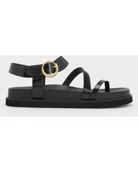 Charles & Keith - Buckled Ankle-strap Strappy Sandals - Lyst