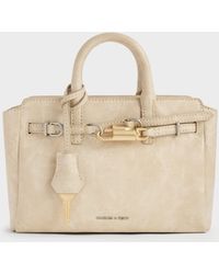 Charles & Keith - Mini Delfina Belted Tote Bag - Lyst
