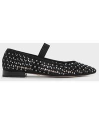 Charles & Keith - Studded Cut-Out Mary Jane Flats - Lyst
