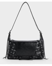 Charles & Keith - Xylia Grommet Lace-up Shoulder Bag - Lyst