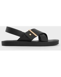 Charles & Keith - Crossover-strap Slingback Sandals - Lyst