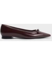 Charles & Keith - Bow Pointed Ballet Flats - Lyst