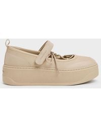 Charles & Keith - Faux Suede Mary Jane Platform Sneakers - Lyst
