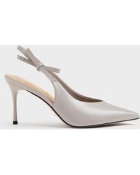 Charles & Keith - Anastasia Leather Slingback Pumps - Lyst