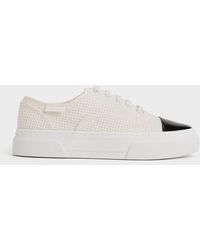 Charles & Keith - Joshi Textured Two-tone Sneakers - Lyst