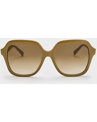 Charles & Keith - Recycled Acetate Wide-square Sunglasses - Lyst