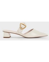 Charles & Keith - Sepphe Cut-out Heeled Mules - Lyst