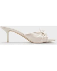 Charles & Keith - Sadira Satin Heeled Mules - Lyst